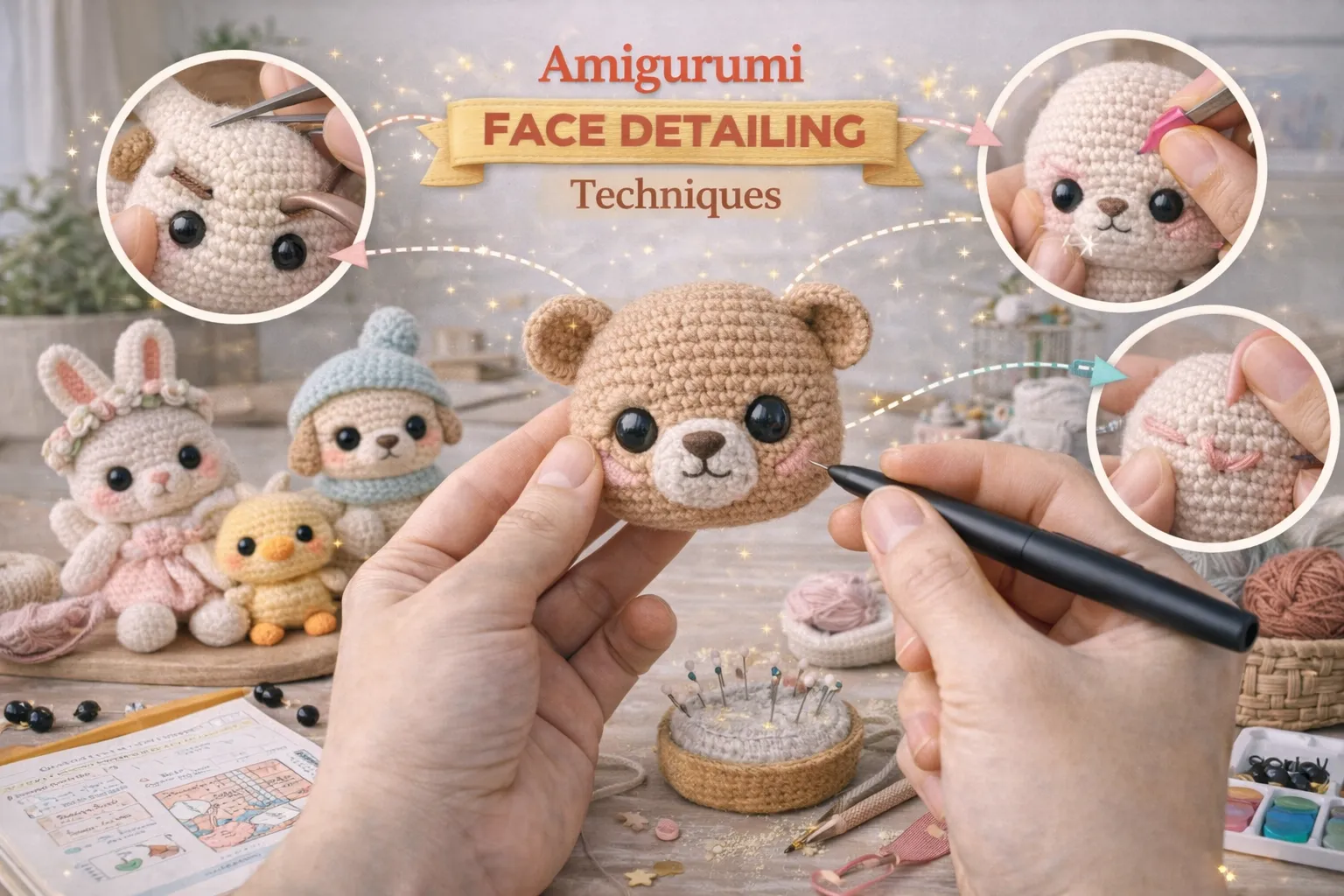Amigurumi Face and Detail Embroidery Techniques – Creating Cuter and More Lifelike Expressions