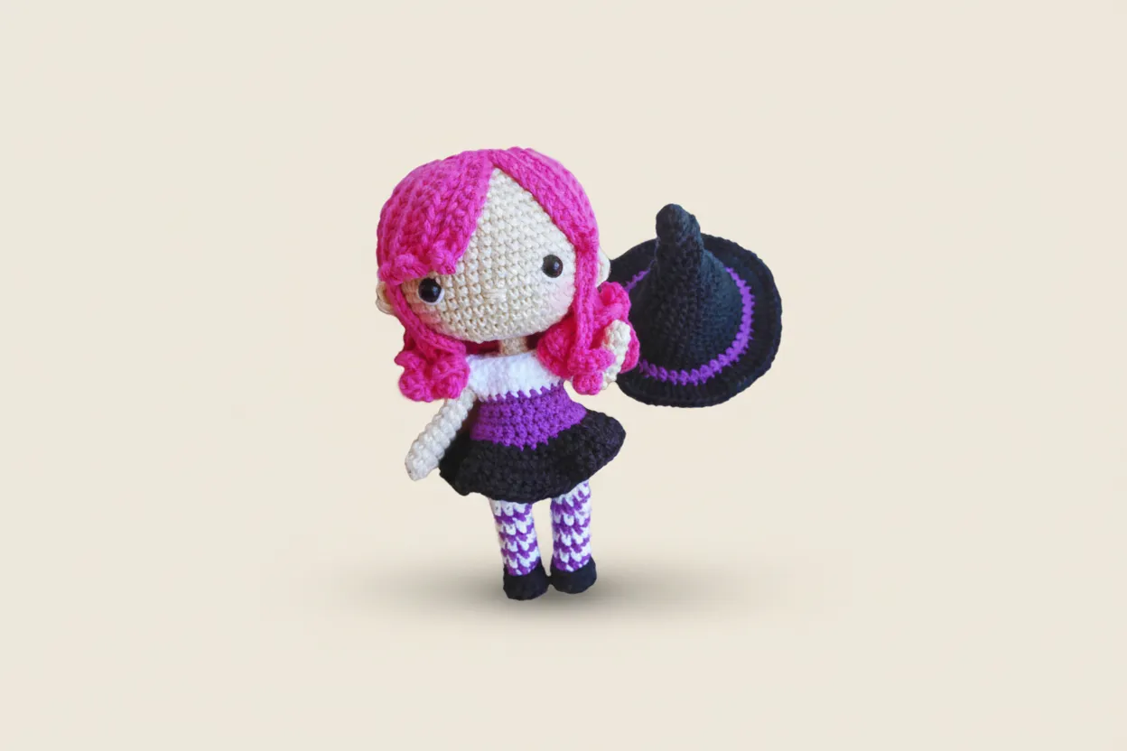 Cute Witch Doll Amigurumi Crochet Pattern
