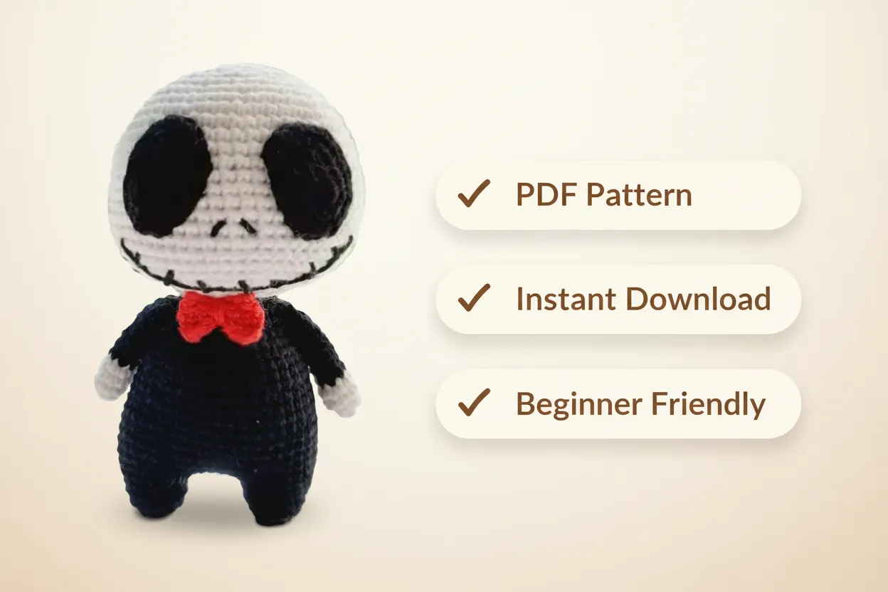 Jack Skellington Amigurumi Crochet Pattern