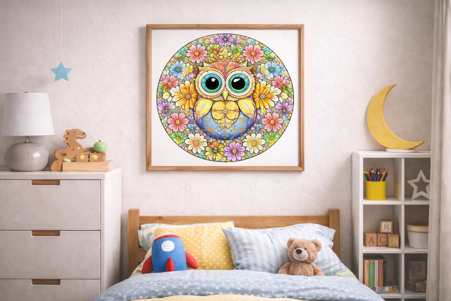Kids Owl Mandala Coloring Book
