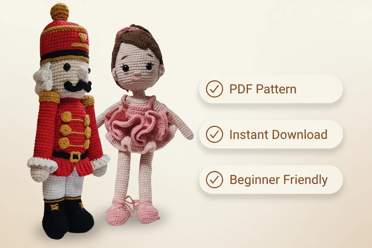 Clara Doll & Nutcracker Crochet Pattern Bundle