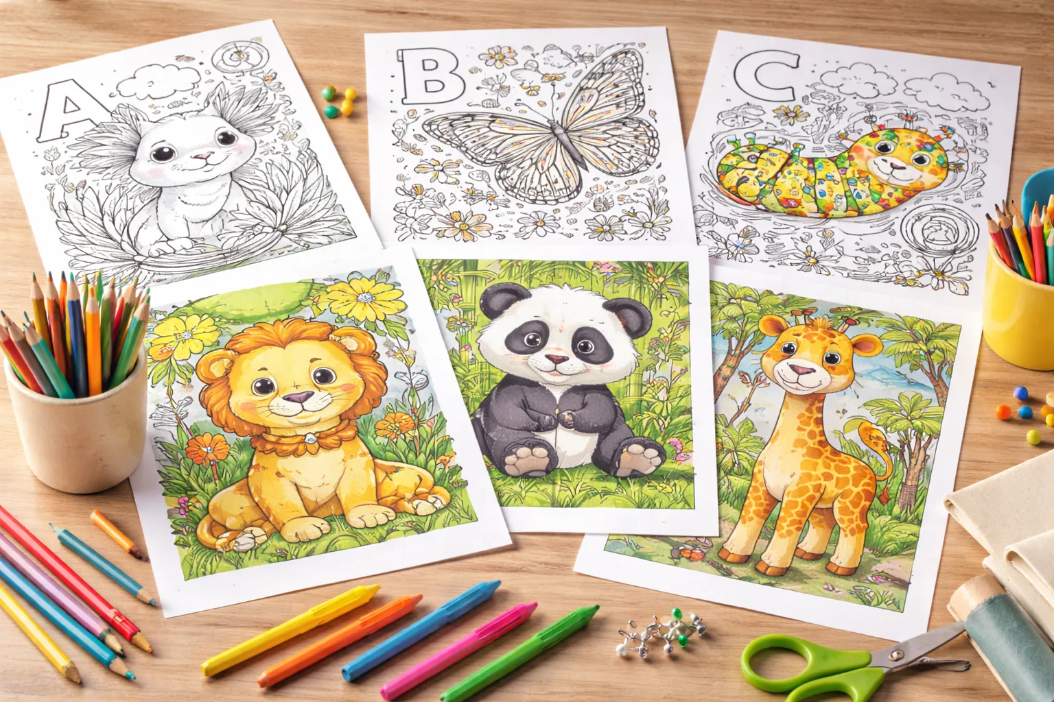 Animal Alphabet Coloring Book