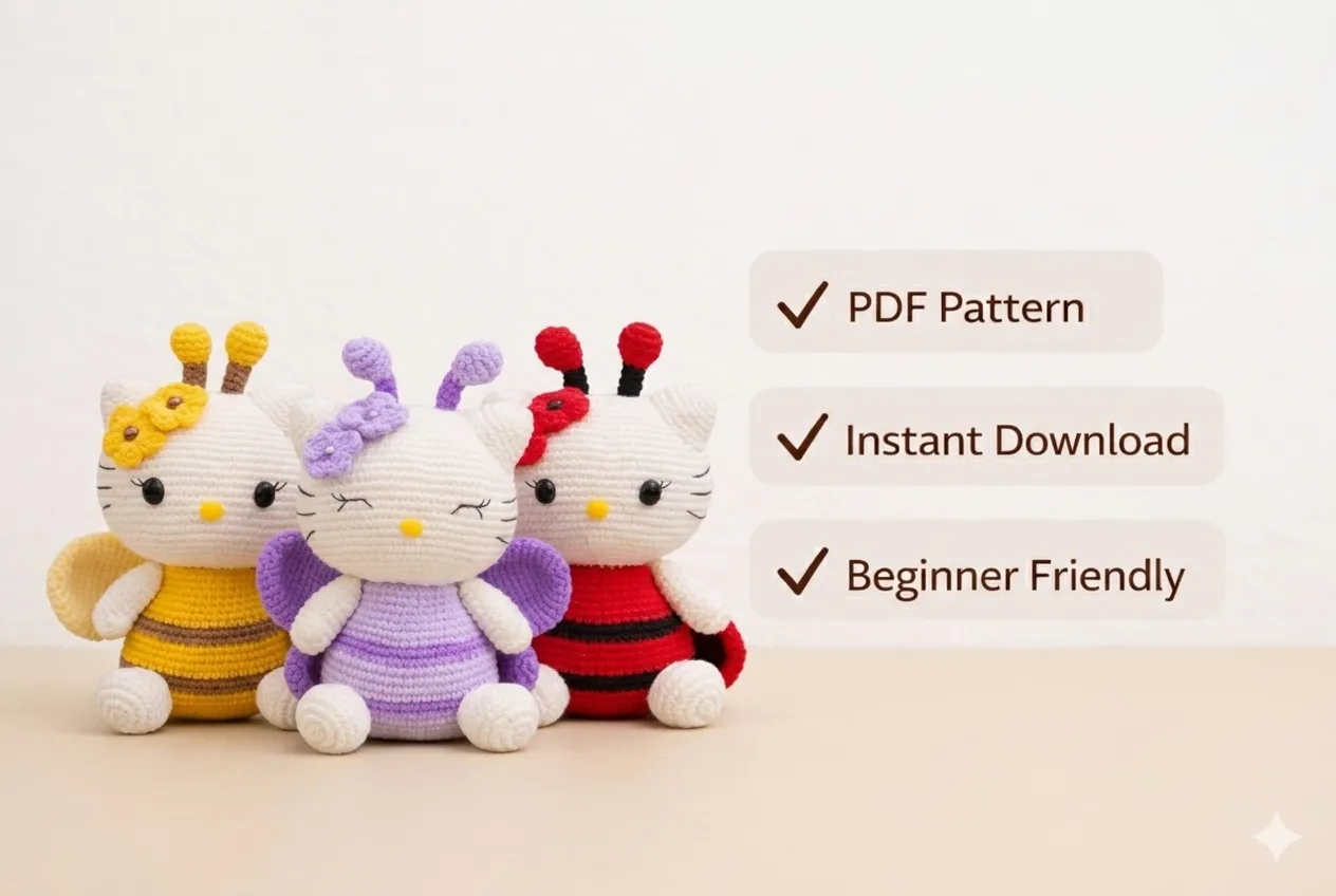 Cute Cat Amigurumi Crochet Pattern