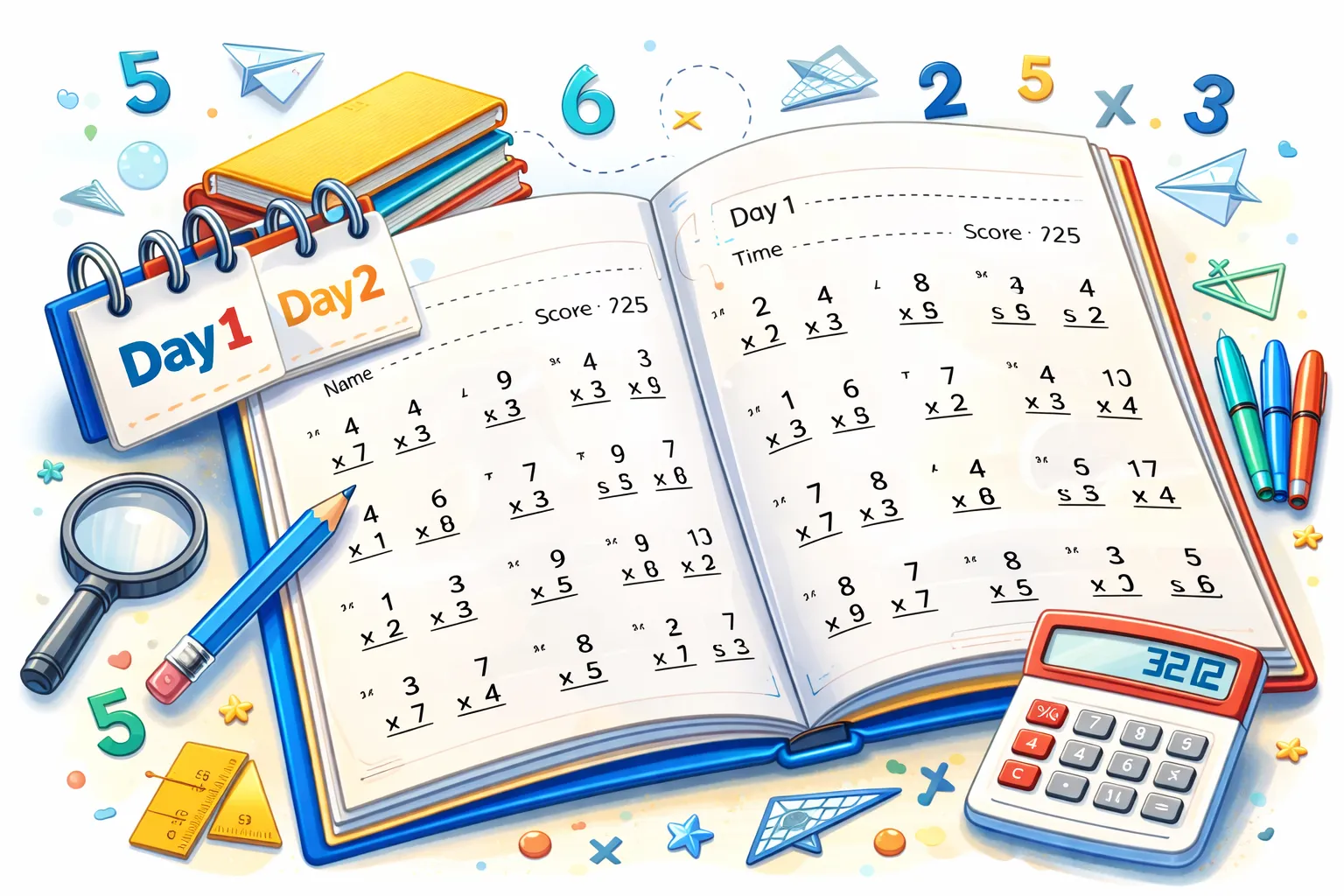 60-Day Multiplication Practice Book PDF